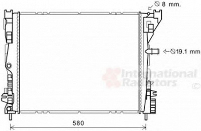 VAN WEZEL 43002608 -  Радиатор, охлаждение двигателя